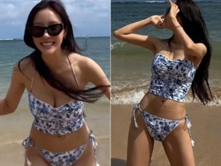 효민, 위아래 환상 볼륨…신혼여행도 섹시하게