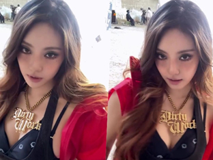 에스파 닝닝, 블랙 브라톱에 '깜짝'…‘Dirty Work’로 완성한 힙의 정석