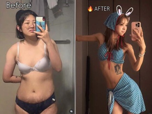 고 최진실 딸 최준희, 다이어트 전후 사진 공개…복근 드러낸 변신