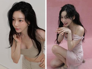 태연, 러블리 탱구의 반전…누드톤 브라톱 ‘성숙미 물씬’