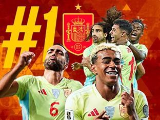 스페인, 11년 만에 FIFA 랭킹 1위 복귀한다···‘미국 꺾은’ 한국, 23위 유지, 일본은 19위로 하락