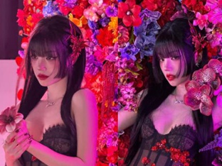 아이들 우기, 블랙 시스루로 뽐낸 몽환적 퇴폐미