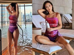 '원빈 조카' 김희정 근황에 깜짝…볼륨감 버거운 수영복 자태