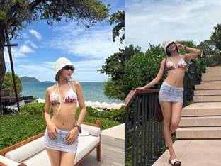 아이들 민니, 비키니 입고 '극세사 몸매' 과시…휴양지 달군 미모