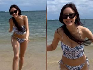 “싹둑 자른 머리, 비키니 찰떡” 효민, 신혼 9개월 시드니 근황