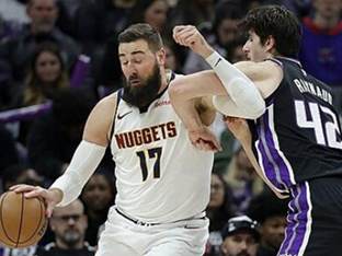 '초비상!' 요키치 쓰러진 덴버, 백업 센터 발렌슈나스까지 쓰러졌다... 최소 1달 결장 예정