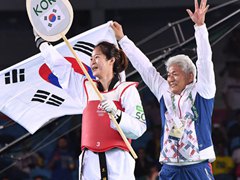 오혜리 '세계랭킹 1위 잡고 금메달 땄어요'