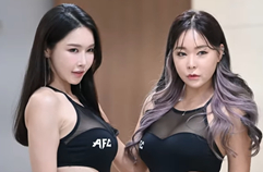 4K 가로 AFC 17 엔젤스파이팅 레이싱모델 유리안 한소울 엔젤걸 FANCAM Asian RING GIRL Korean MODEL비키니에서 원피스 수영복으로