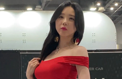 빨간 원피스 반하리 레이싱모델