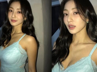 트와이스 지효, 속옷 모델 되더니 과감 ‘성숙+관능美’