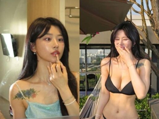 “튼살은 너를 낳은 내 흔적”…노슬비, 과감한 검은색 비키니