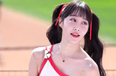 땀으로 빛나는 쇄골 정가예 치어리더 직캠 Jung Ga-Ye Cheerleader 기아타이거즈 240916 | 8K