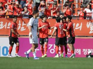 7M- 강원FC, 3경기 무패 행진…김천 원정서 선두권 도전
